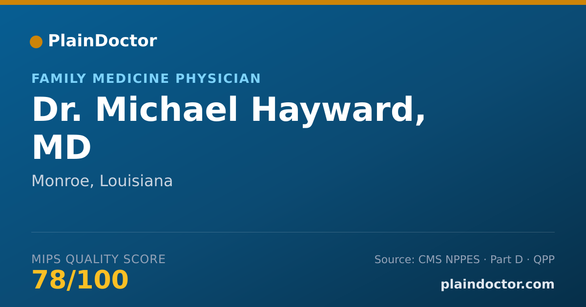 Shareable card for Michael Hayward, MD - Family Medicine Physician, Monroe, LA