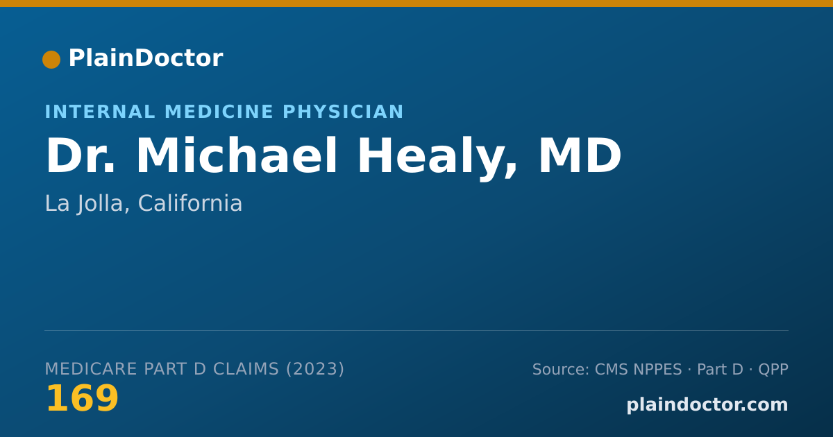 Shareable card for Michael Healy, MD - Internal Medicine Physician, La Jolla, CA