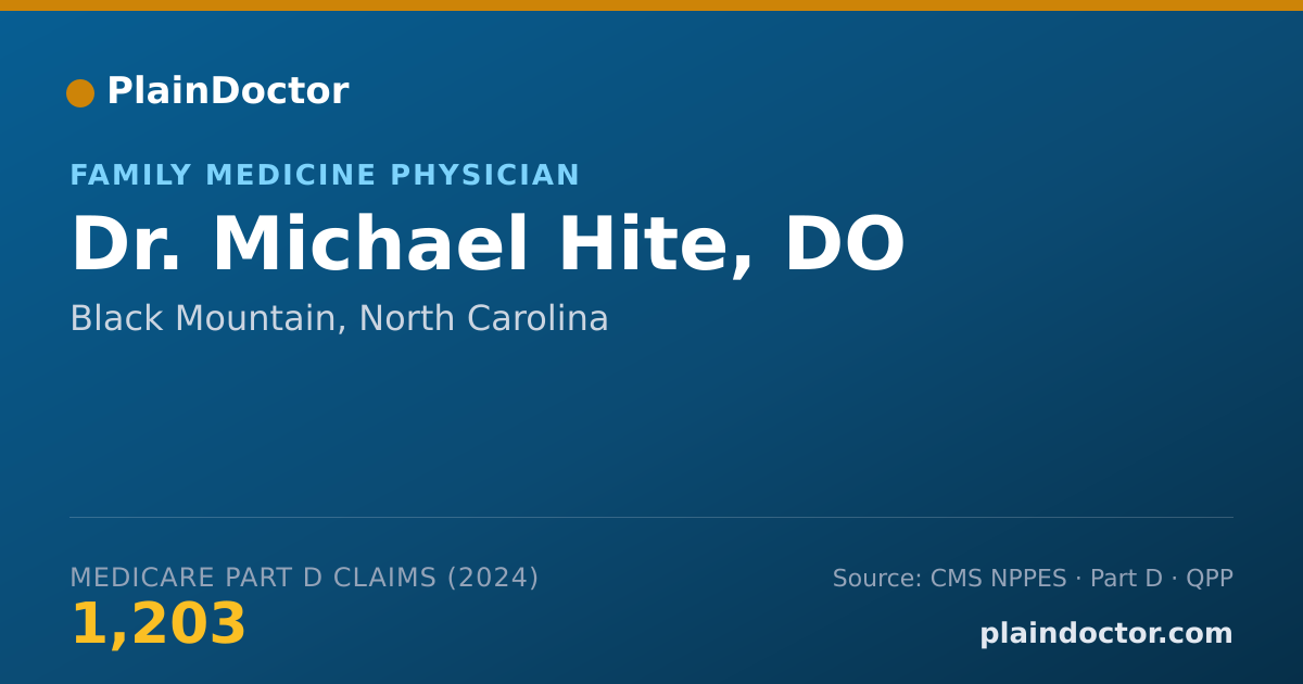 Shareable card for Michael Hite, DO - Family Medicine Physician, Black Mountain, NC