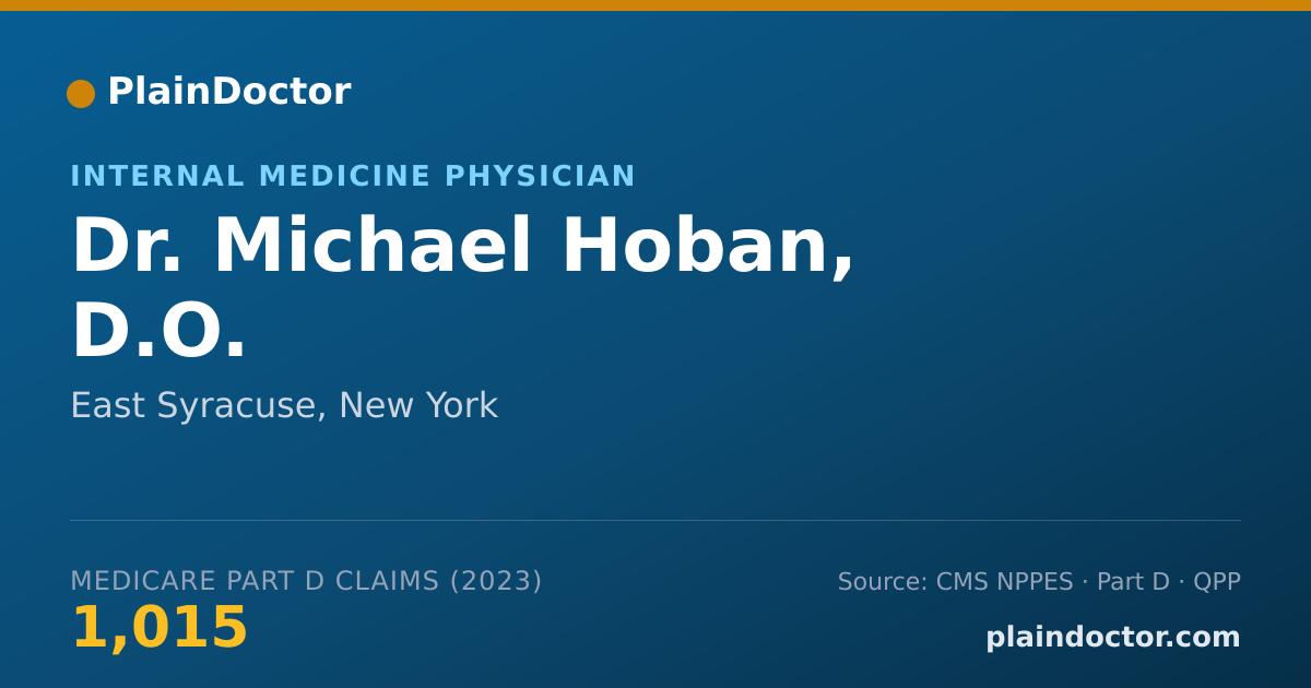 Shareable card for Michael Hoban, D.O. - Internal Medicine Physician, East Syracuse, NY