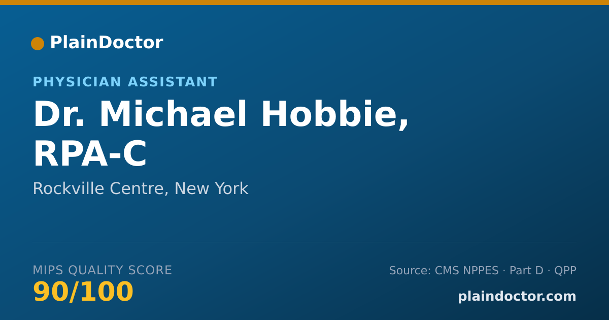 Shareable card for Michael Hobbie, RPA-C - Physician Assistant, Rockville Centre, NY