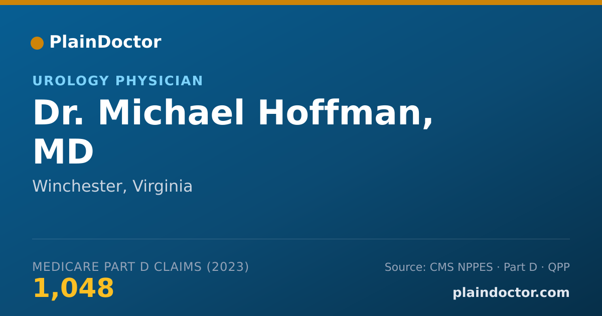 Shareable card for Michael Hoffman, MD - Urology Physician, Winchester, VA