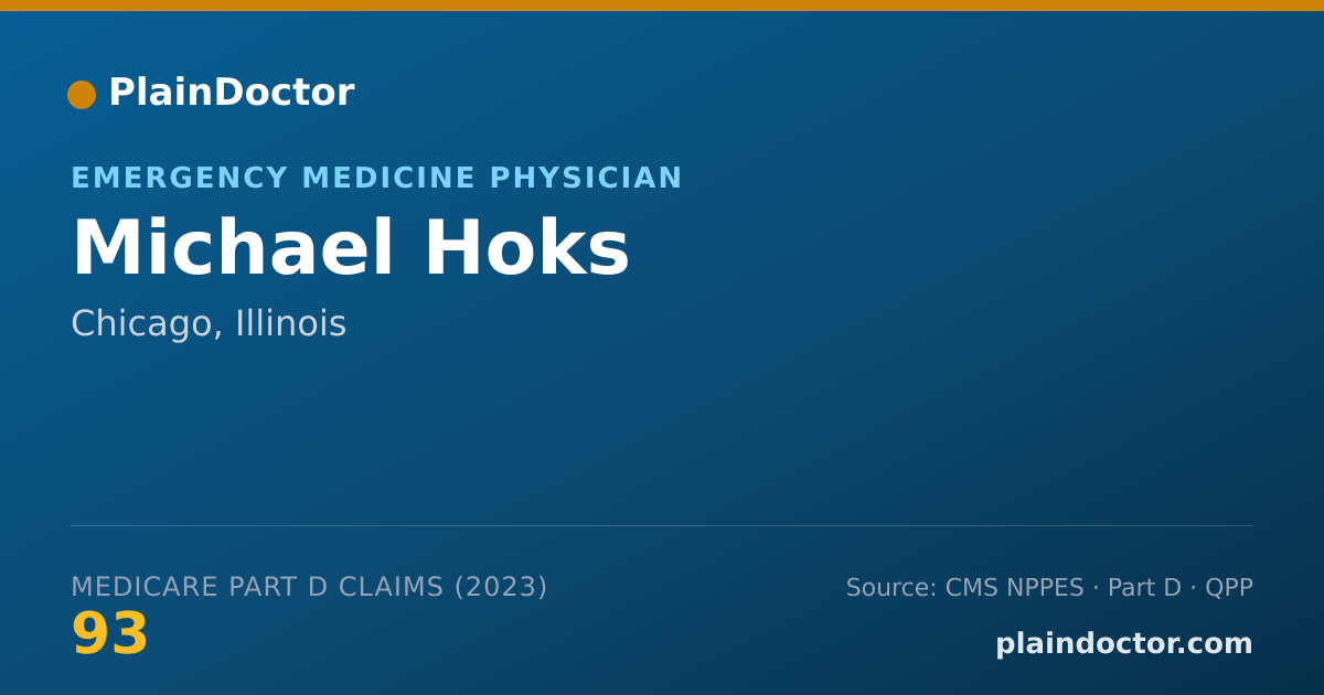 Shareable card for Michael Hoks - Emergency Medicine Physician, Chicago, IL