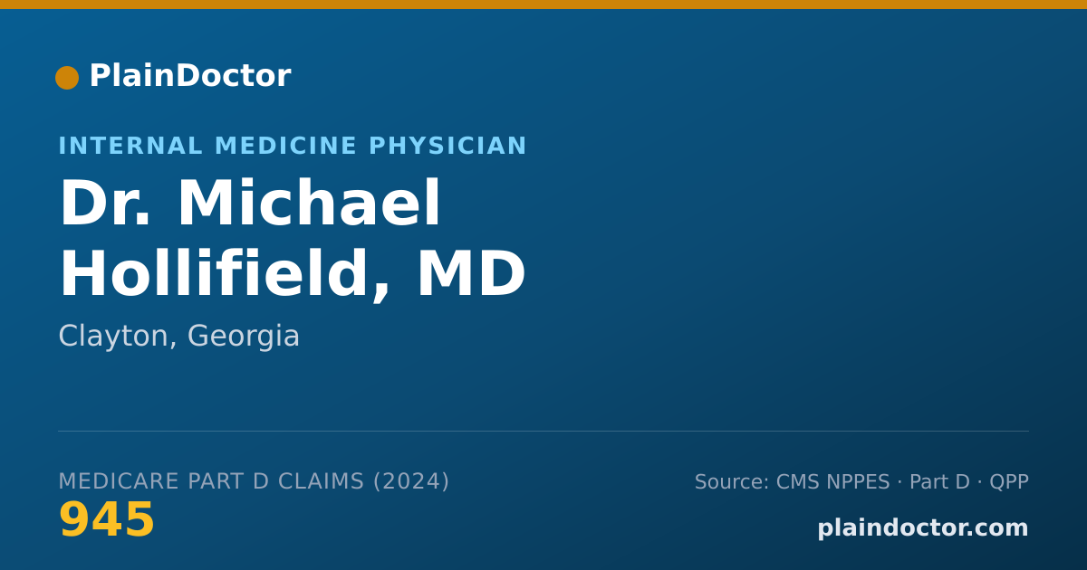 Shareable card for Michael Hollifield, MD - Emergency Medicine Physician, Clayton, GA