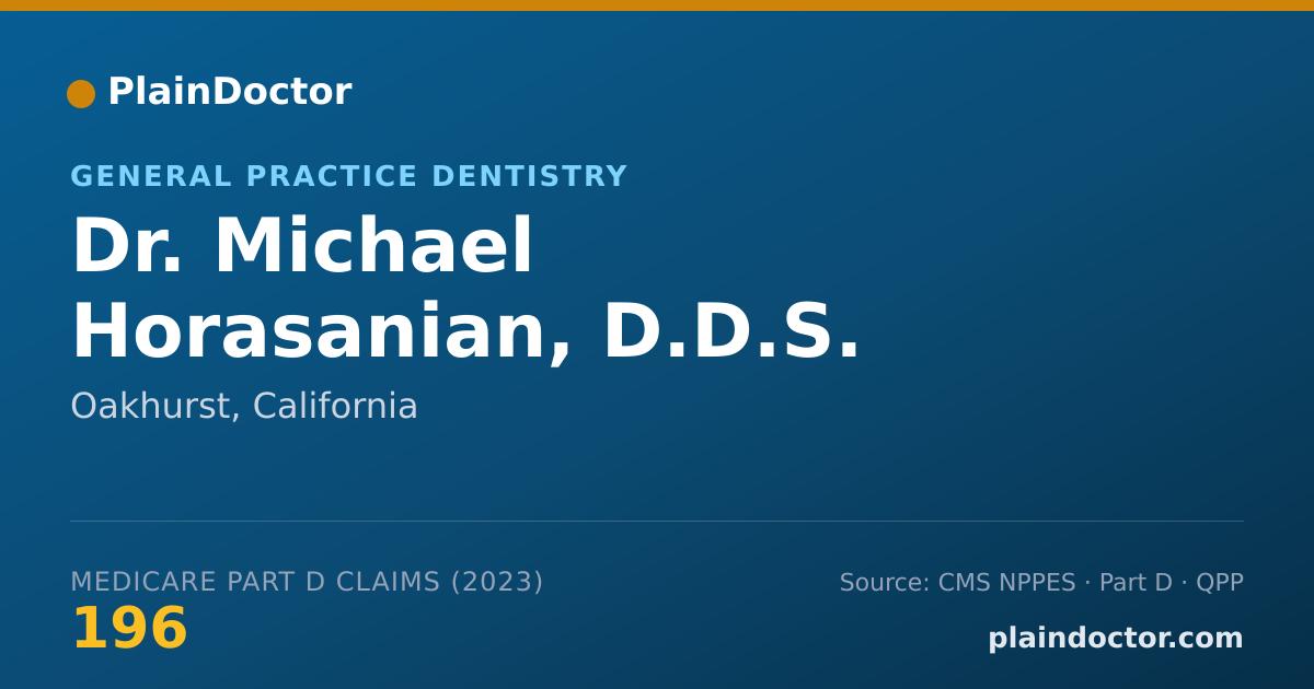 Shareable card for Michael Horasanian, D.D.S. - General Practice Dentistry, Oakhurst, CA