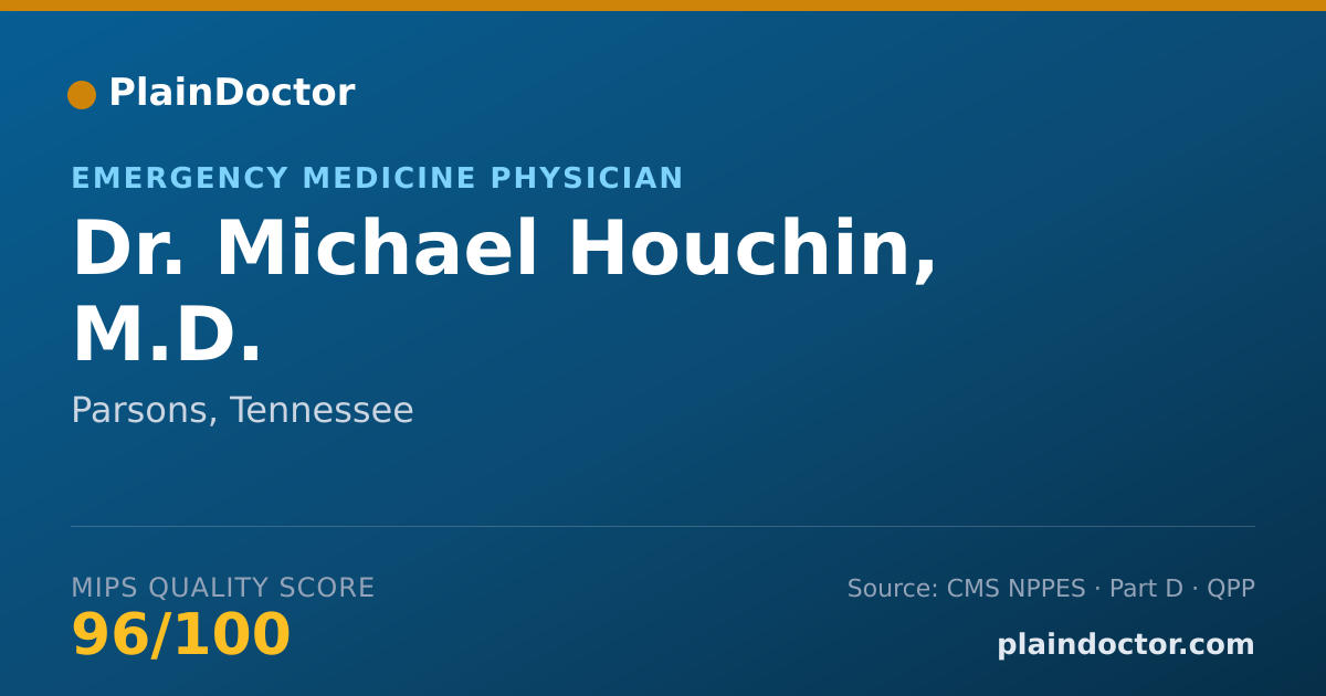 Shareable card for Michael Houchin, M.D. - Emergency Medicine Physician, Parsons, TN