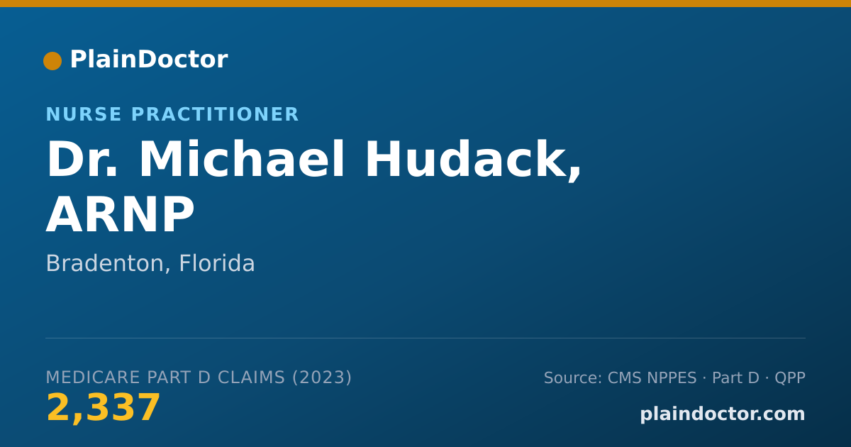 Shareable card for Michael Hudack, ARNP - Nurse Practitioner, Bradenton, FL