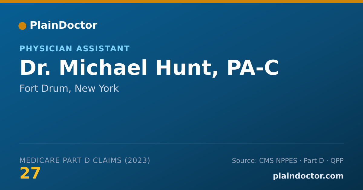 Shareable card for Michael Hunt, PA-C - Physician Assistant, Fort Drum, NY