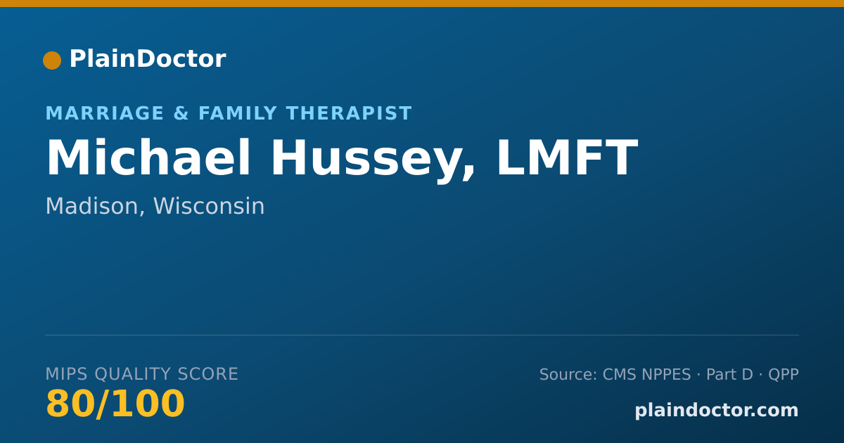 Shareable card for Michael Hussey, LMFT - Marriage & Family Therapist, Madison, WI