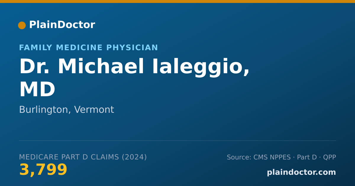Shareable card for Michael Ialeggio, MD - Family Medicine Physician, Burlington, VT