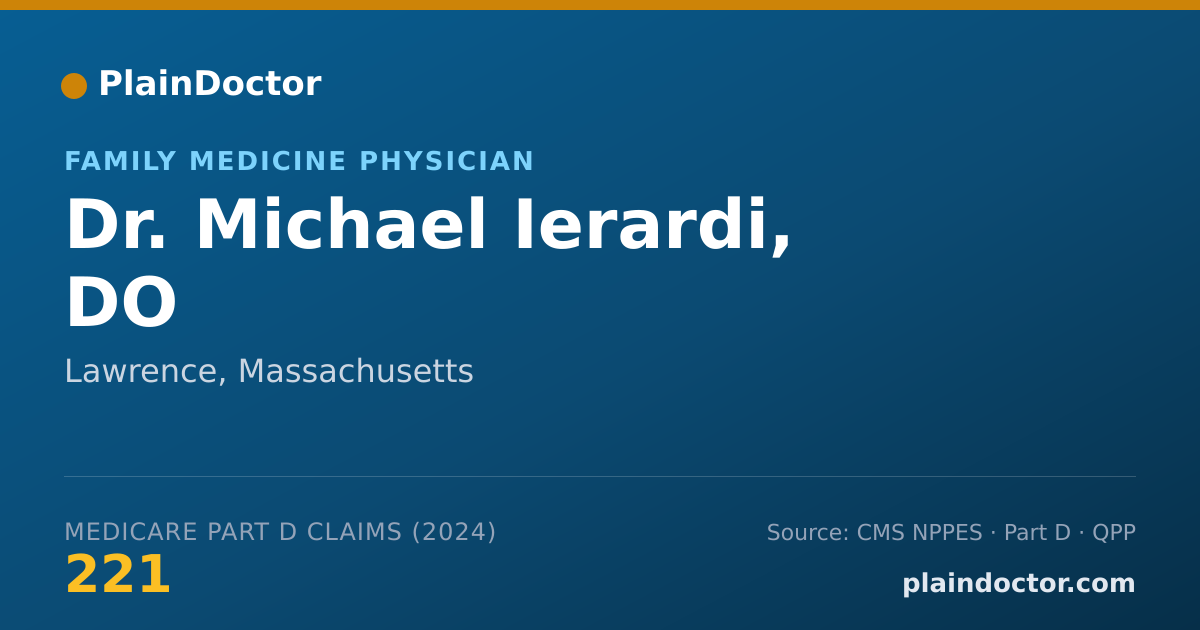 Shareable card for Michael Ierardi, DO - Family Medicine Physician, Lawrence, MA