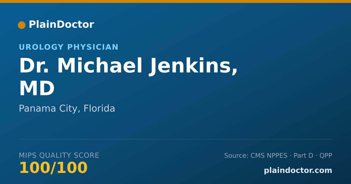 Shareable card for Michael Jenkins, MD - Urology Physician, Panama City, FL
