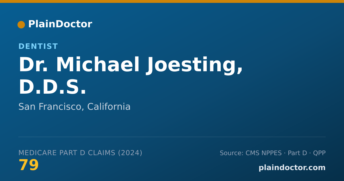 Shareable card for Michael Joesting, D.D.S. - Dentist, San Francisco, CA