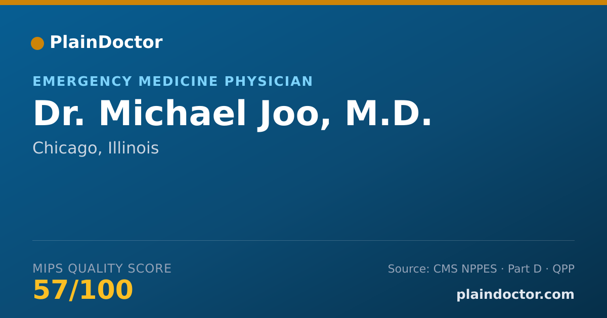 Shareable card for Michael Joo, M.D. - Emergency Medicine Physician, Chicago, IL