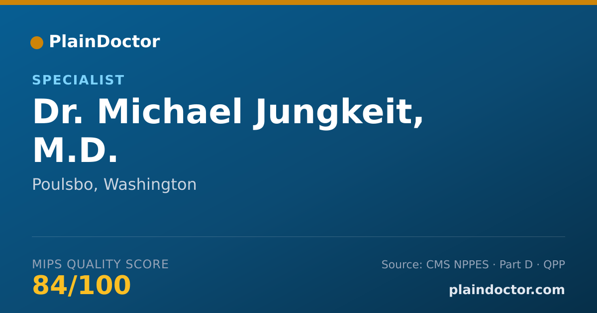 Shareable card for Michael Jungkeit, M.D. - Specialist, Poulsbo, WA