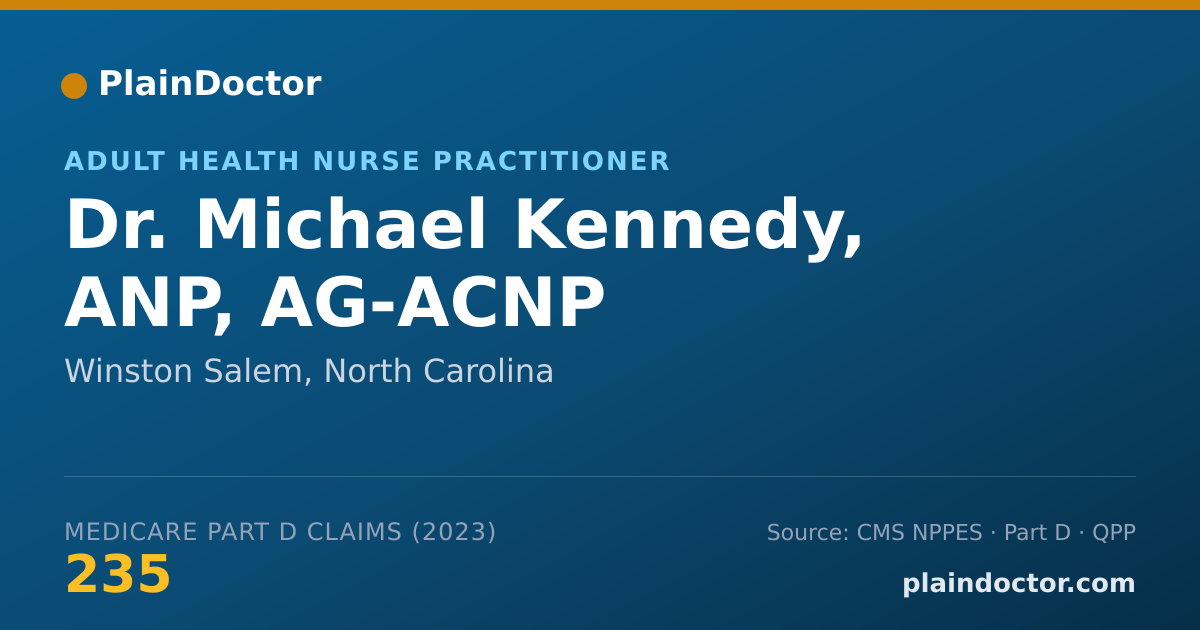 Shareable card for Michael Kennedy, ANP, AG-ACNP - Adult Health Nurse Practitioner, Winston Salem, NC