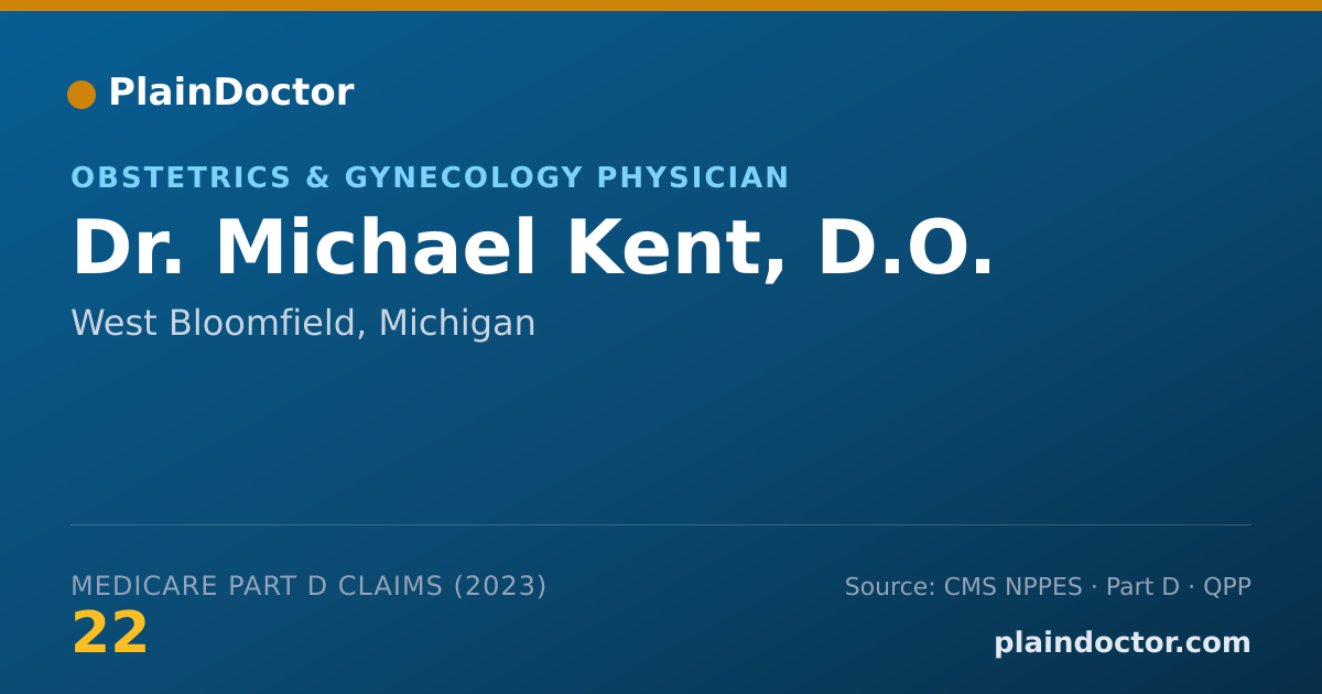 Shareable card for Michael Kent, D.O. - Obstetrics & Gynecology Physician, West Bloomfield, MI