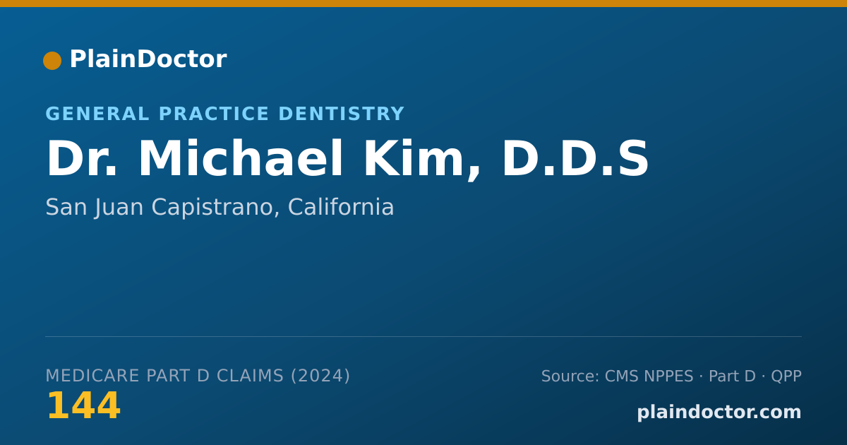 Shareable card for Michael Kim, D.D.S - General Practice Dentistry, San Juan Capistrano, CA