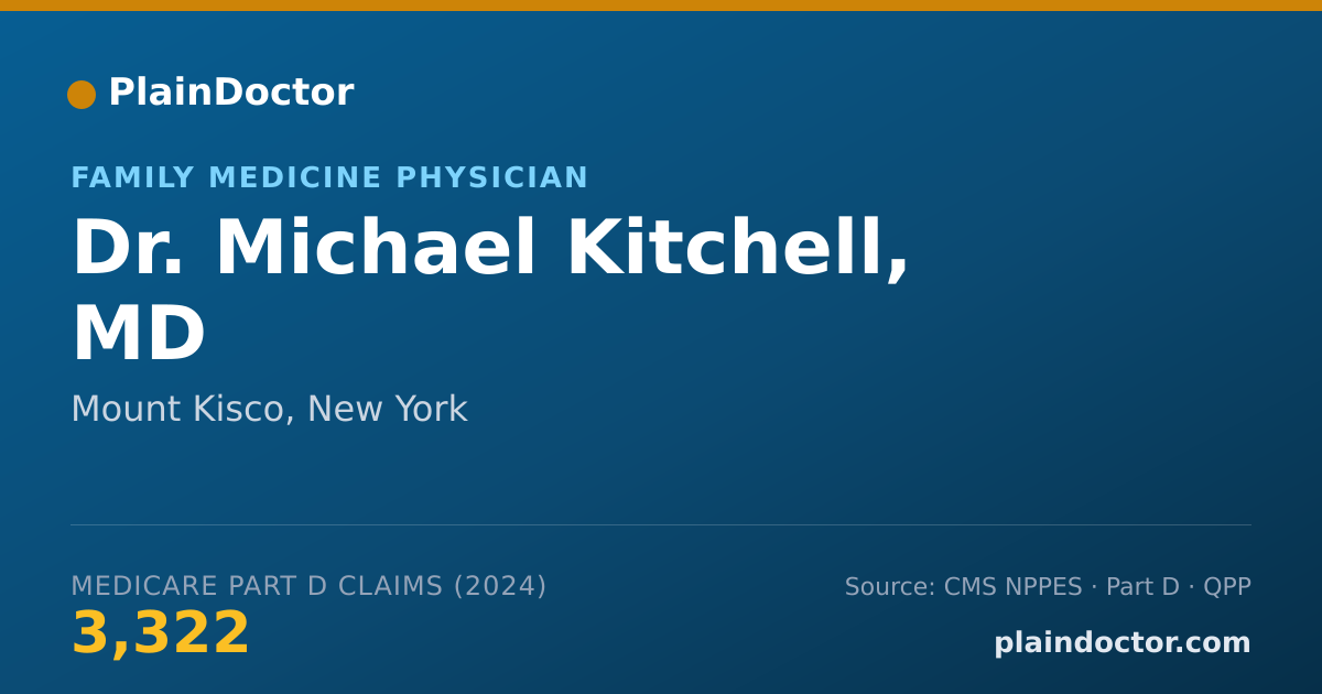 Shareable card for Michael Kitchell, MD - Family Medicine Physician, Mount Kisco, NY