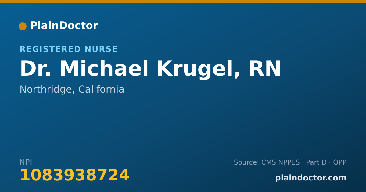 Shareable card for Michael Krugel, RN - Registered Nurse, Northridge, CA