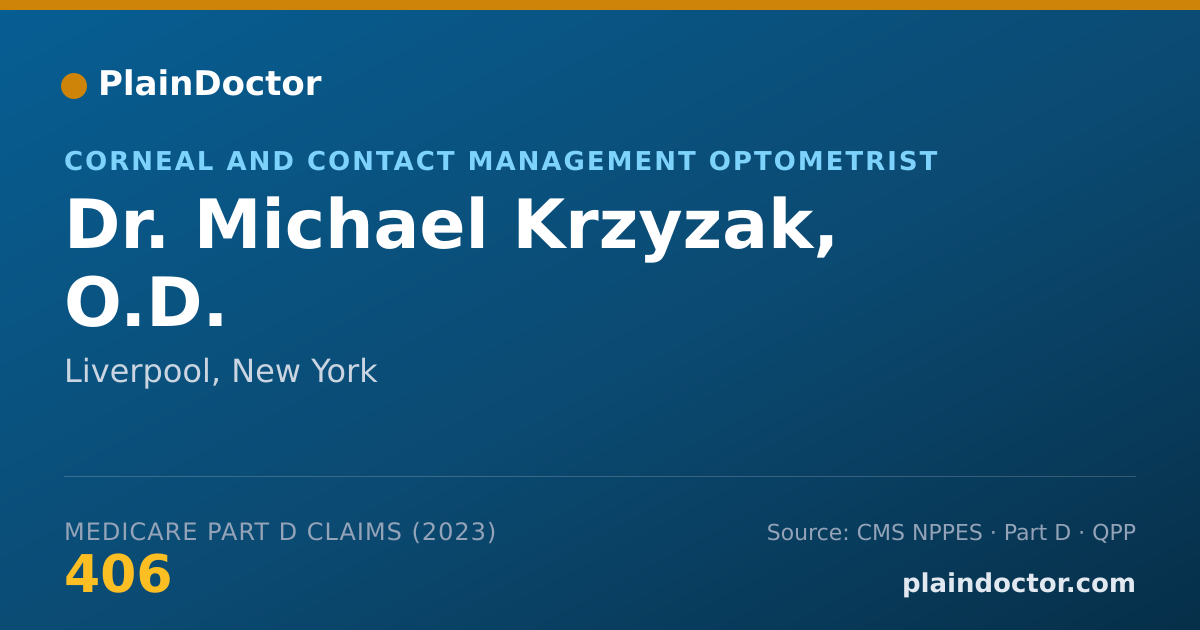 Shareable card for Michael Krzyzak, O.D. - Corneal and Contact Management Optometrist, Liverpool, NY