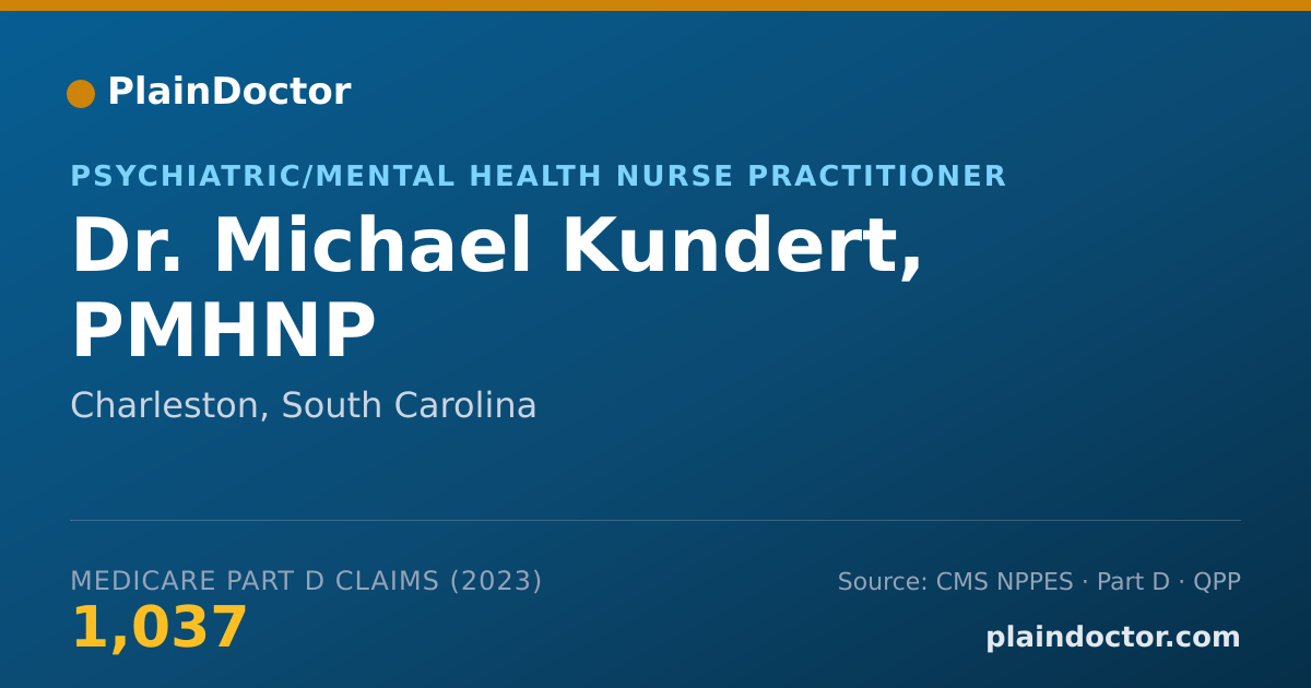 Shareable card for Michael Kundert, PMHNP - Psychiatric/Mental Health Nurse Practitioner, Charleston, SC