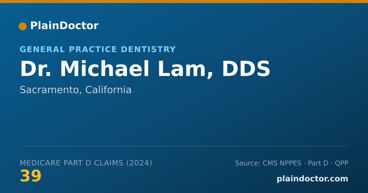 Shareable card for Michael Lam, DDS - General Practice Dentistry, Sacramento, CA