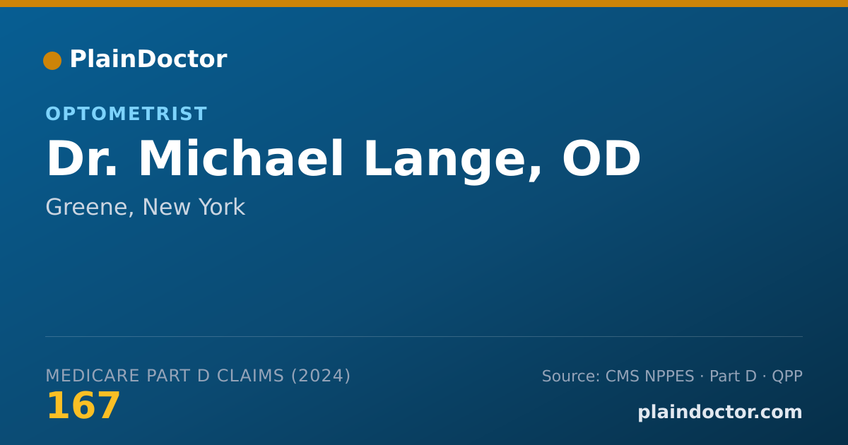 Shareable card for Michael Lange, OD - Specialist, Greene, NY