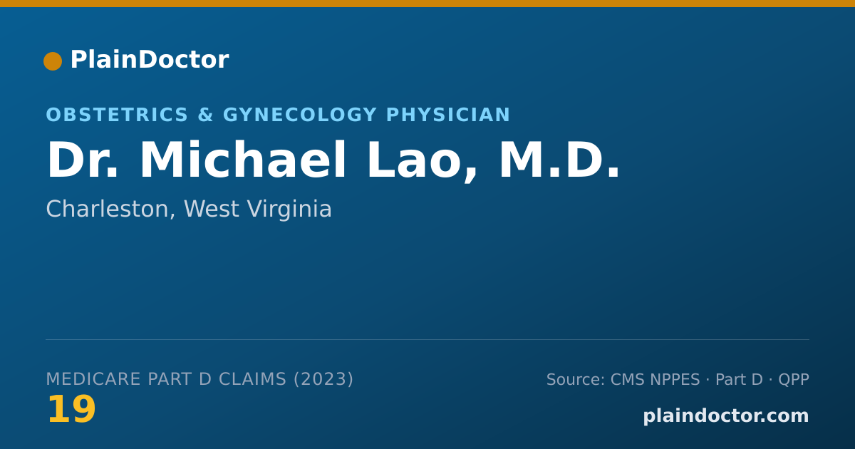 Shareable card for Michael Lao, M.D. - Obstetrics & Gynecology Physician, Charleston, WV