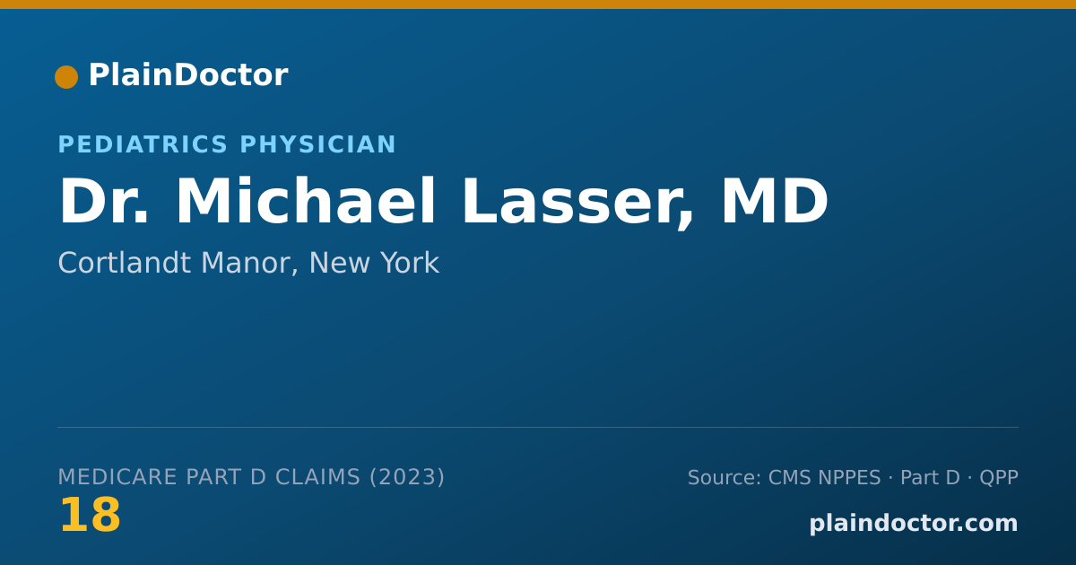 Shareable card for Michael Lasser, MD - Pediatrics Physician, Cortlandt Manor, NY