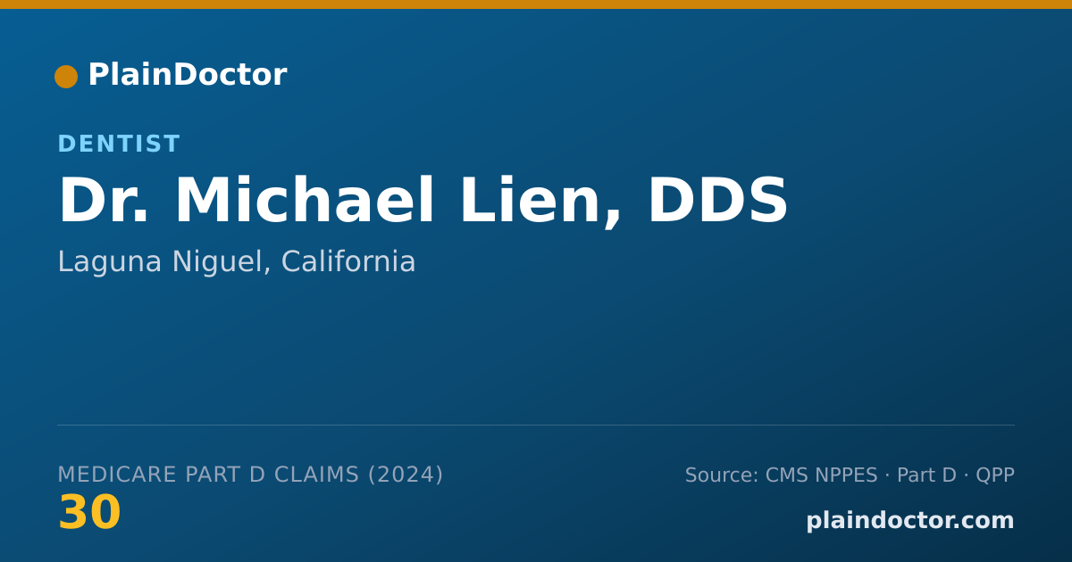 Shareable card for Michael Lien, DDS - Dentist, Laguna Niguel, CA