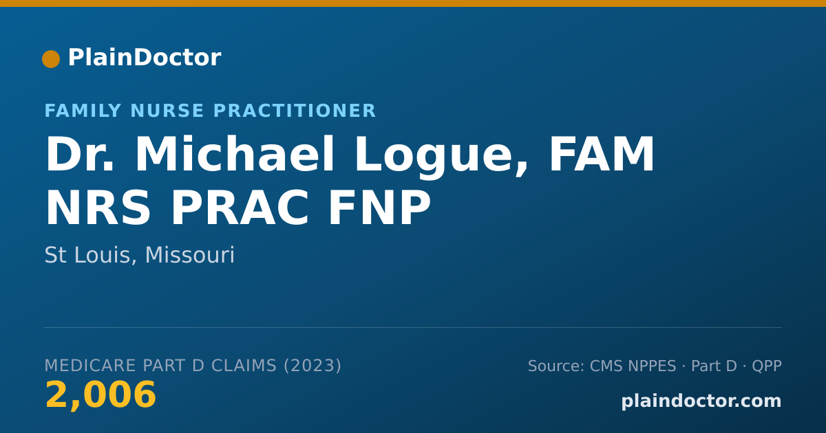 Shareable card for Michael Logue, FAM NRS PRAC FNP - Family Nurse Practitioner, St Louis, MO