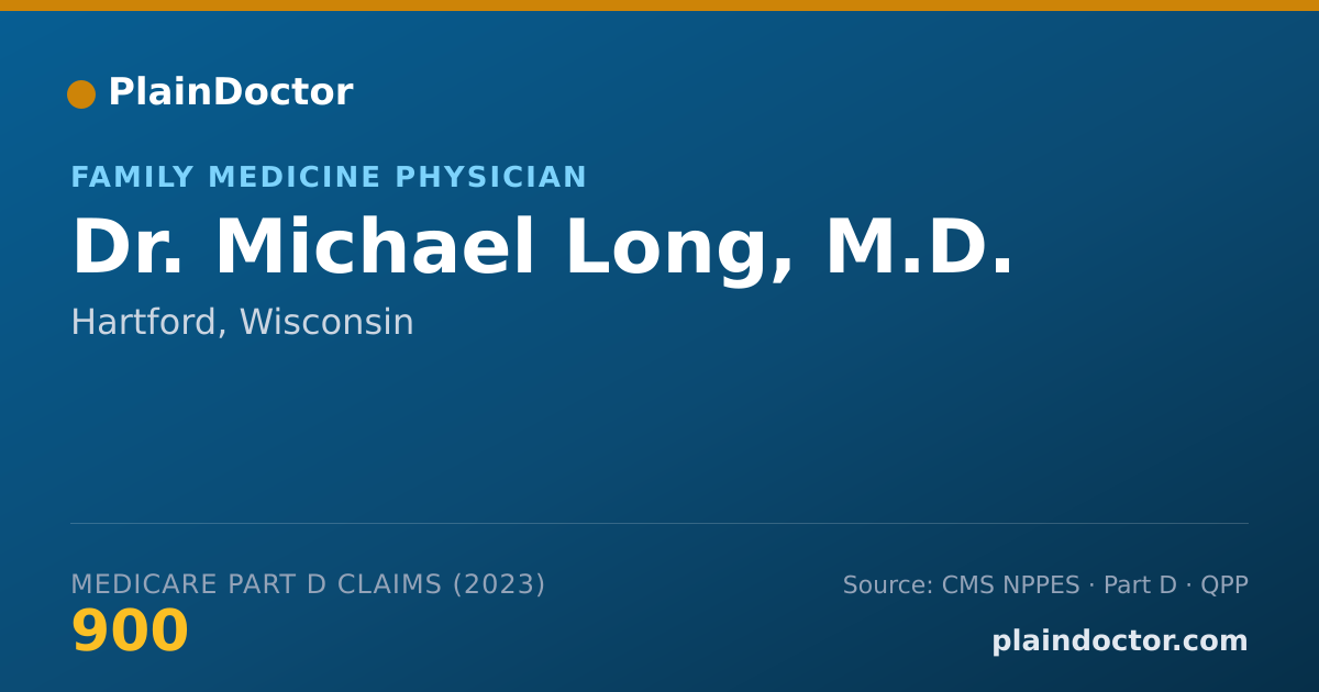 Shareable card for Michael Long, M.D. - Family Medicine Physician, Hartford, WI