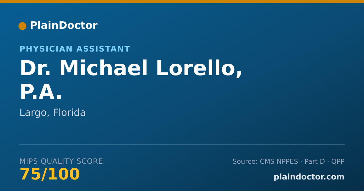 Shareable card for Michael Lorello, P.A. - Physician Assistant, Largo, FL