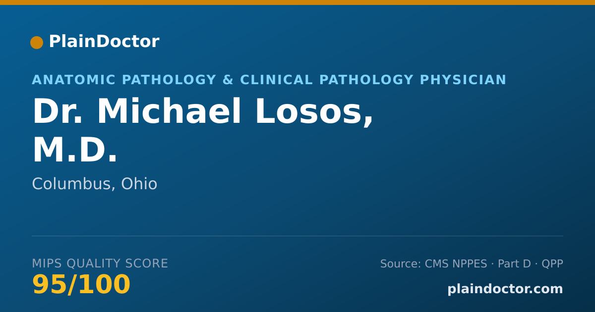 Shareable card for Michael Losos, M.D. - Anatomic Pathology & Clinical Pathology Physician, Columbus, OH