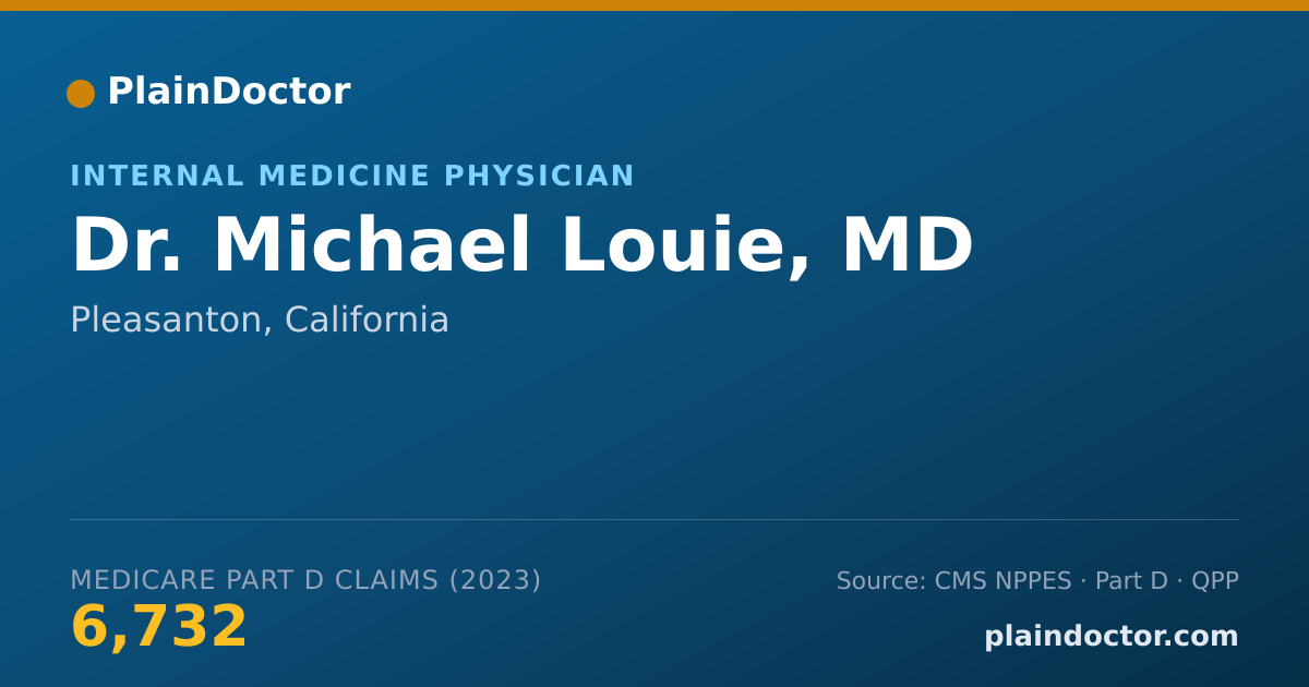 Shareable card for Michael Louie, MD - Internal Medicine Physician, Pleasanton, CA