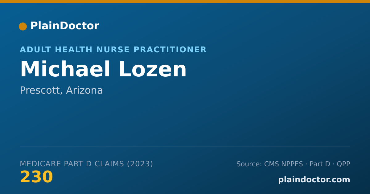 Shareable card for Michael Lozen - Adult Health Nurse Practitioner, Prescott, AZ