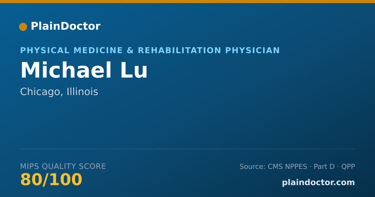 Shareable card for Michael Lu - Physical Medicine & Rehabilitation Physician, Chicago, IL