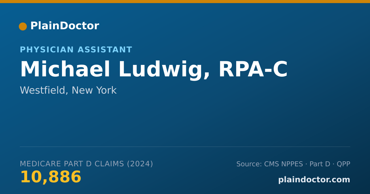 Shareable card for Michael Ludwig, RPA-C - Physician Assistant, Westfield, NY