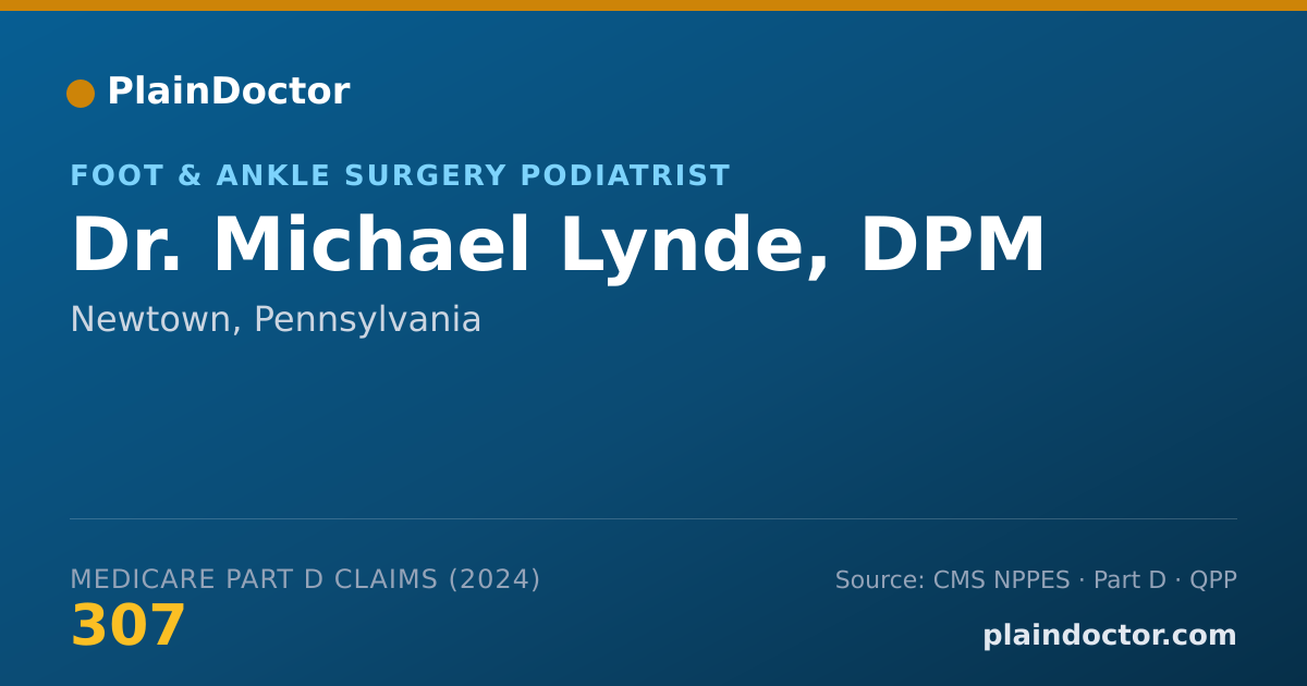 Shareable card for Michael Lynde, DPM - Foot & Ankle Surgery Podiatrist, Newtown, PA