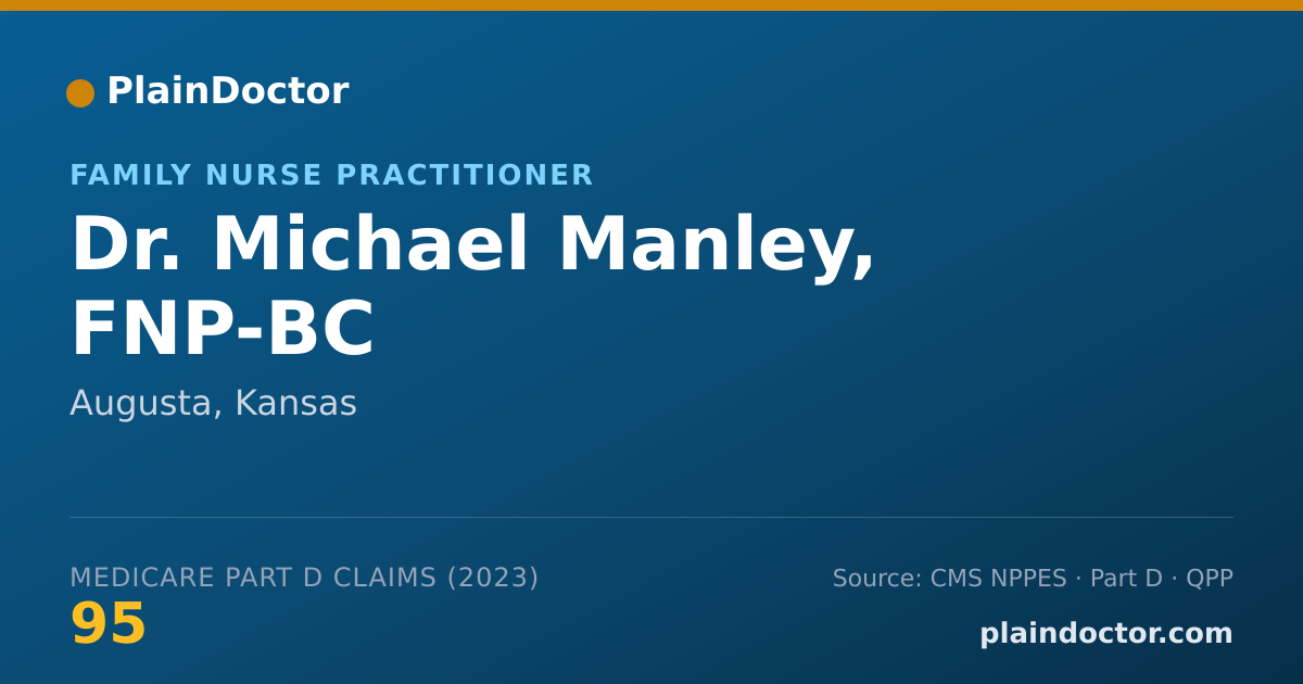 Shareable card for Michael Manley, FNP-BC - Family Nurse Practitioner, Augusta, KS