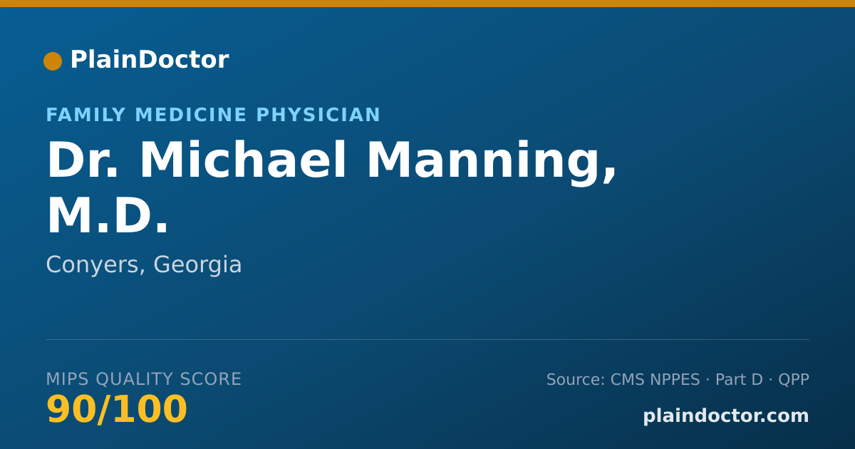 Shareable card for Michael Manning, M.D. - Family Medicine Physician, Conyers, GA