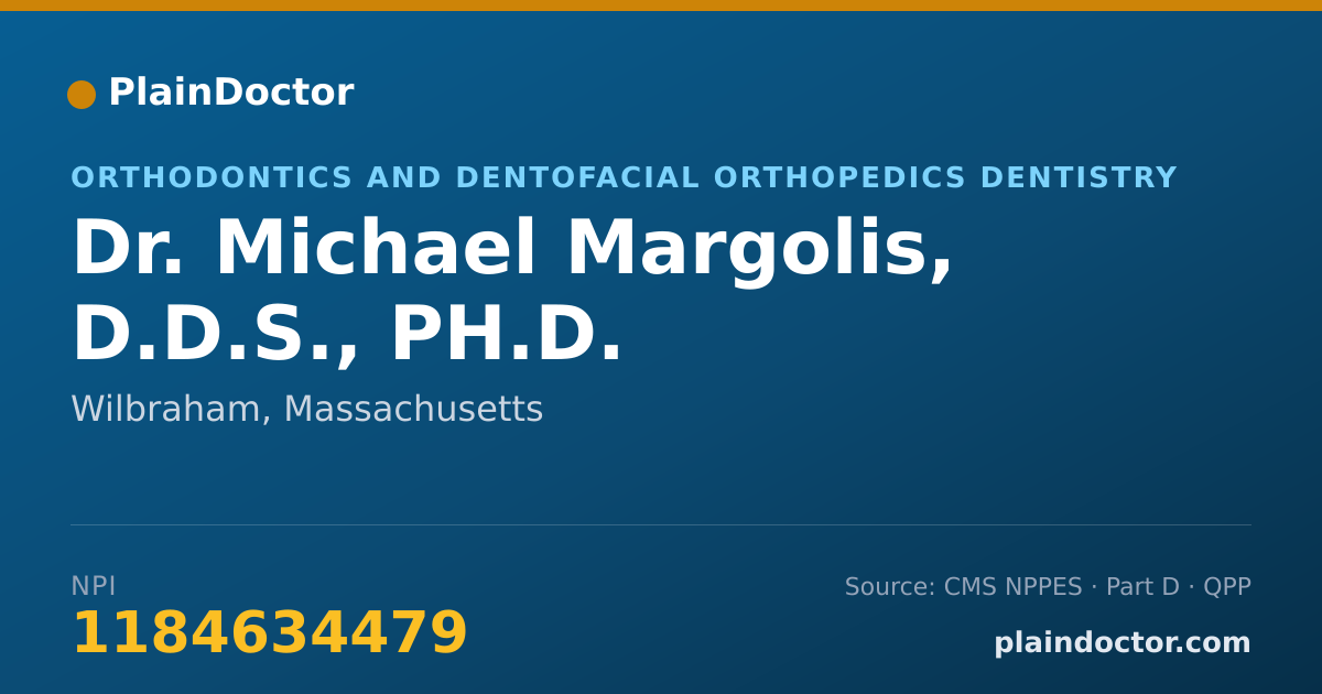 Shareable card for Michael Margolis, D.D.S., PH.D. - Orthodontics and Dentofacial Orthopedics Dentistry, Wilbraham, MA