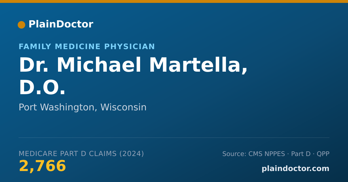 Shareable card for Michael Martella, D.O. - Family Medicine Physician, Port Washington, WI