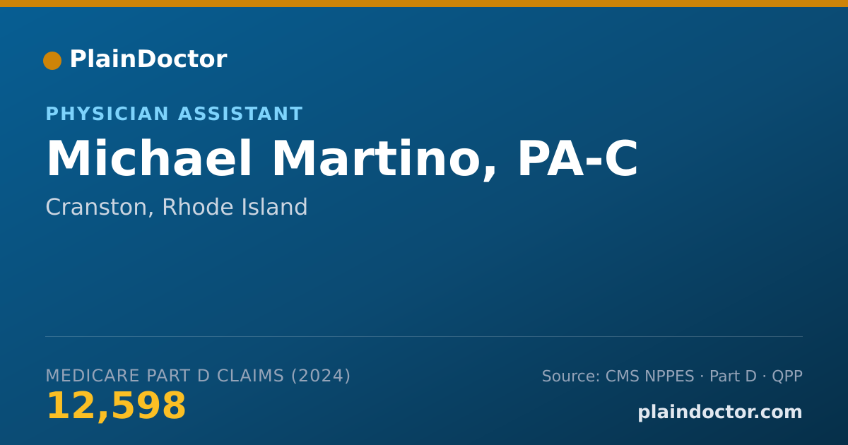 Shareable card for Michael Martino, PA-C - Physician Assistant, Cranston, RI