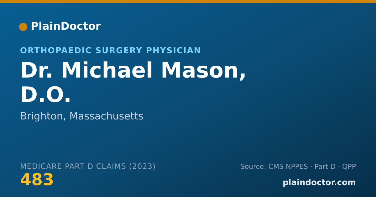 Shareable card for Michael Mason, D.O. - Orthopaedic Surgery Physician, Brighton, MA