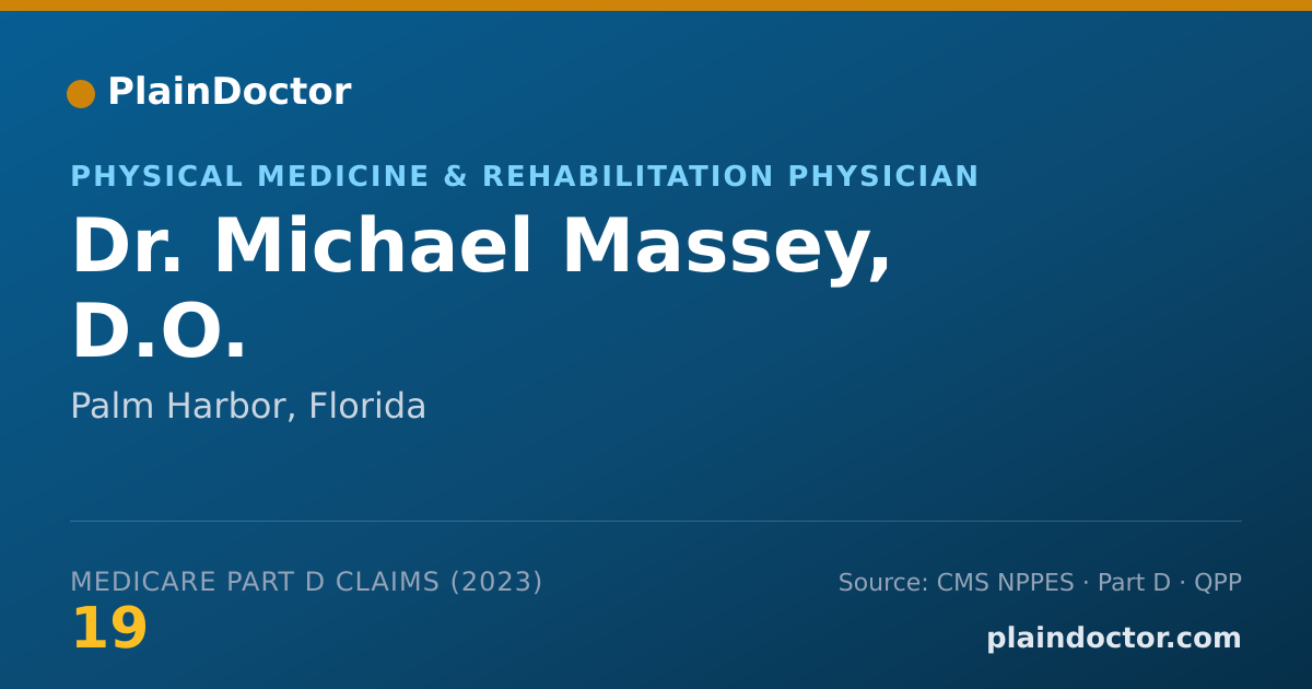 Shareable card for Michael Massey, D.O. - Physical Medicine & Rehabilitation Physician, Palm Harbor, FL
