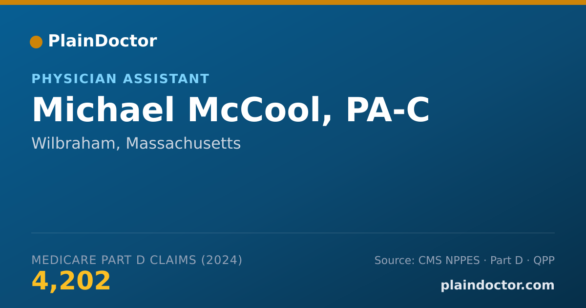 Shareable card for Michael McCool, PA-C - Physician Assistant, Wilbraham, MA