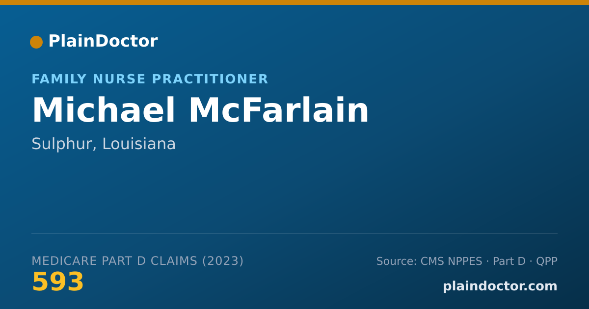 Shareable card for Michael McFarlain - Family Nurse Practitioner, Sulphur, LA