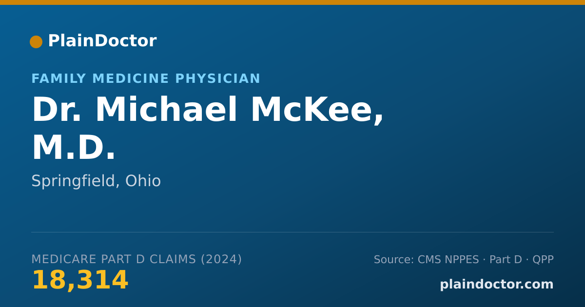 Shareable card for Michael McKee, M.D. - Family Medicine Physician, Springfield, OH